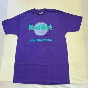 Vintage Hard Rock Cafe San Francisco Purple T Shirt USA 80s 90s Single Stitch